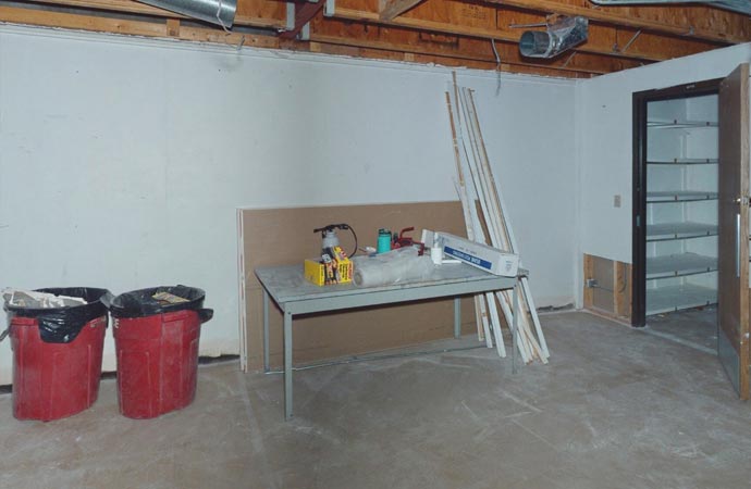 Basement water damage restoration