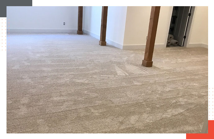Clean carpet on the floor