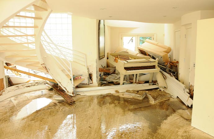 Flood damage residential propertise